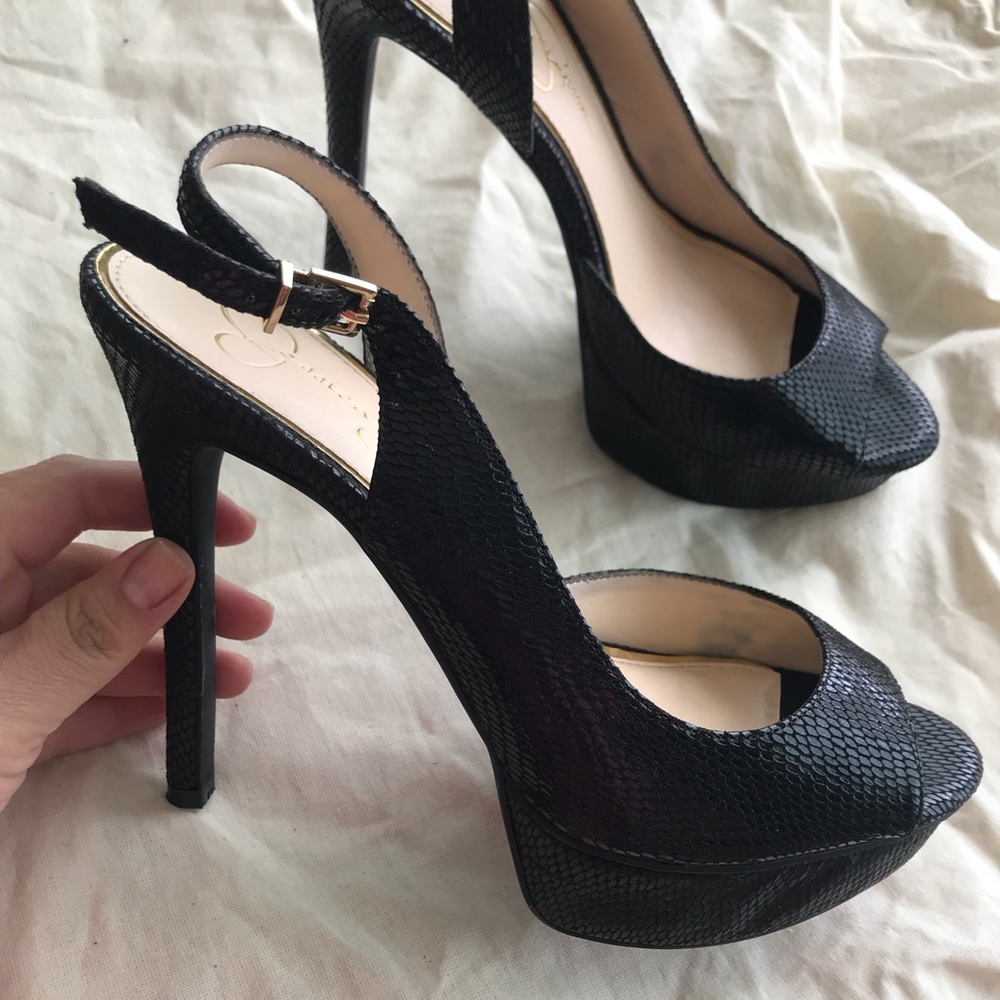 Black Jessica Simpson Platform stilettos